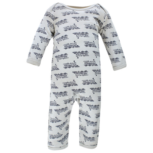 Hudson Baby Cotton Coveralls, Train