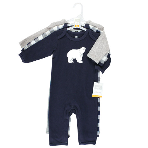 Hudson Baby Cotton Coveralls, Polar Bear