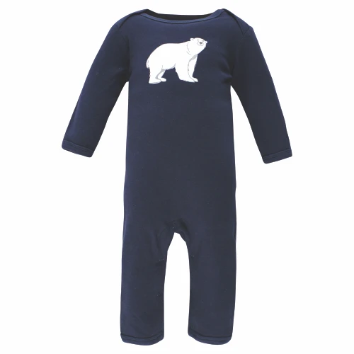Hudson Baby Cotton Coveralls, Polar Bear