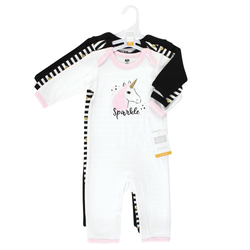 Hudson Baby Cotton Coveralls, Sparkle Unicorn