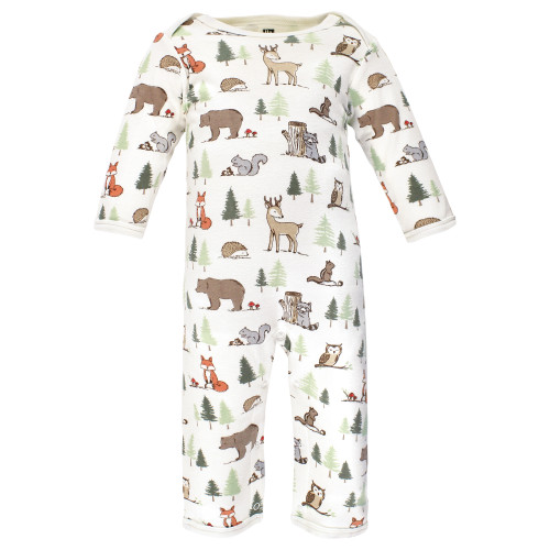 Hudson Baby Cotton Coveralls, Forest Animals