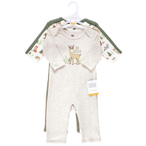 Hudson Baby Cotton Coveralls, Forest Animals