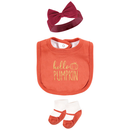 Hudson Baby Cotton Layette Set, Hello Pumpkin