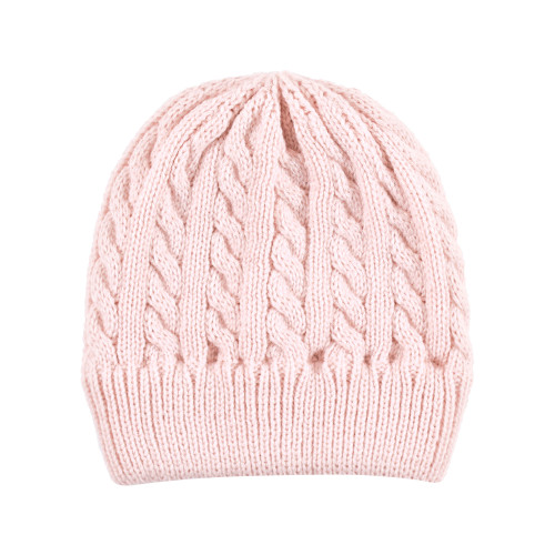 Hudson Baby Knit Caps and Cuffed Beanies, Pink Black