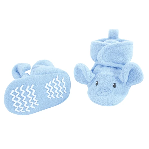 Hudson Baby Trapper Hat, Mitten and Bootie Set, Blue Elephant