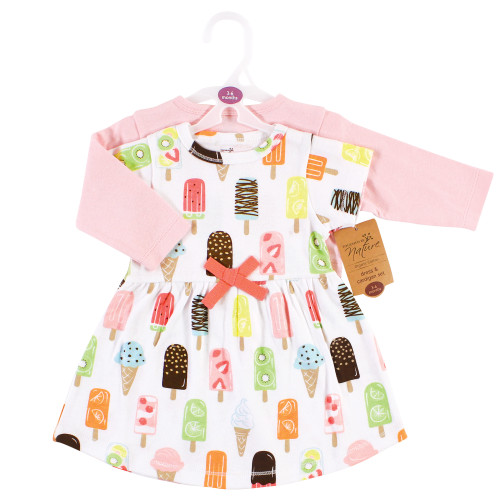 Touched by Nature Organic Cotton Dress and Cardigan, Popsicle