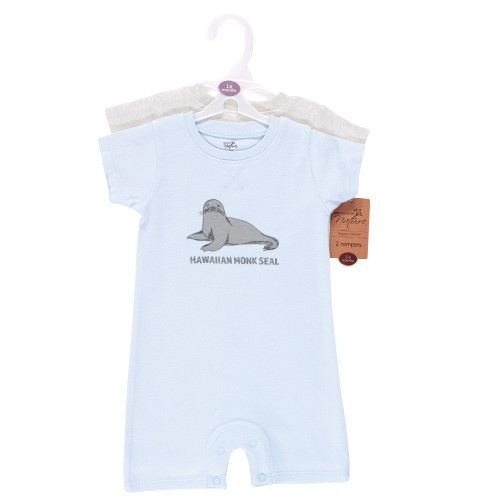 Touched by Nature Organic Cotton Rompers, Endangered Seal