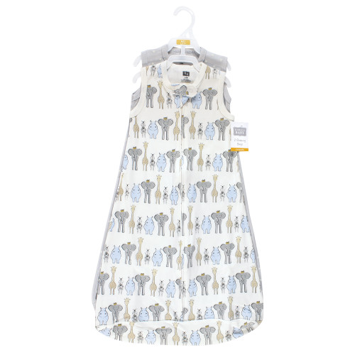 Hudson Baby Interlock Cotton Sleeveless Sleeping Bag, Blue Royal Safari