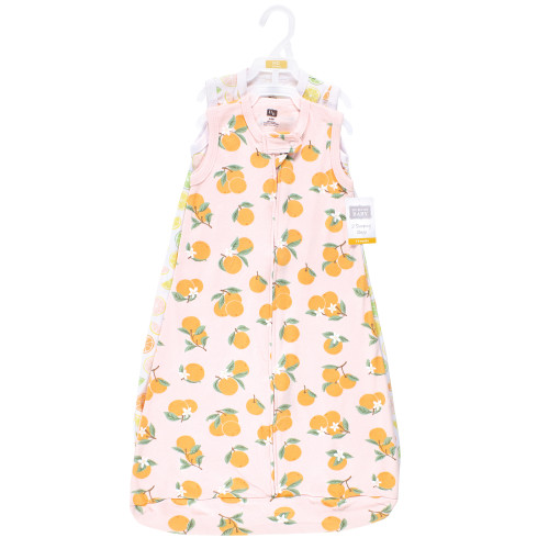 Hudson Baby Interlock Cotton Sleeveless Sleeping Bag, Citrus Orange