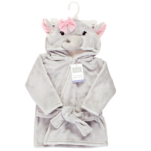 Hudson Baby Plush Pool and Beach Robe Cover-ups, Pretty Elephant