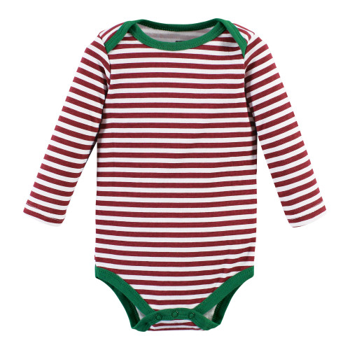 Hudson Baby Cotton Long-Sleeve Bodysuits, Christmas Dog