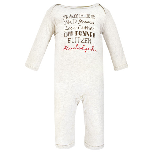 Hudson Baby Cotton Coveralls, Rudolph Reindeer
