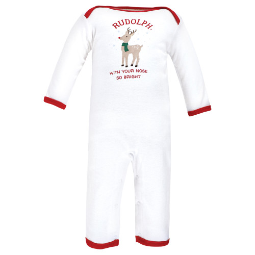 Hudson Baby Cotton Coveralls, Rudolph Reindeer