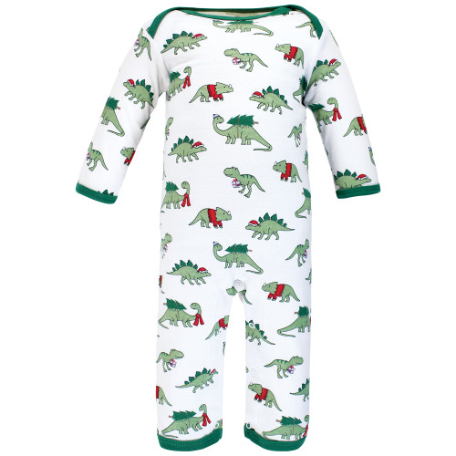 Hudson Baby Cotton Coveralls, Christmasaurus