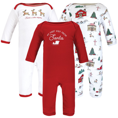 Hudson Baby Cotton Coveralls, North Pole