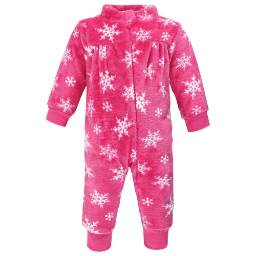 Hudson Baby Plush Jumpsuits, Pink Christmas Lights