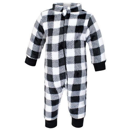 Hudson Baby Plush Jumpsuits, Gray Penguin