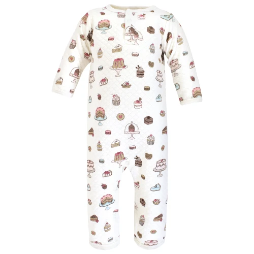 Hudson Baby Premium Quilted Coveralls, Sweet Bakery