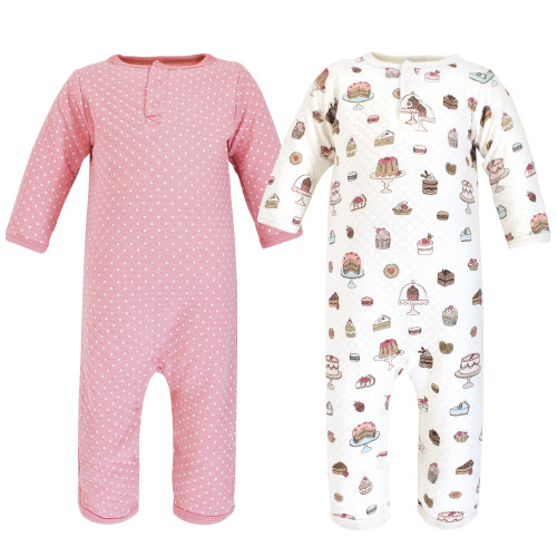 Hudson Baby Premium Quilted Coveralls, Sweet Bakery