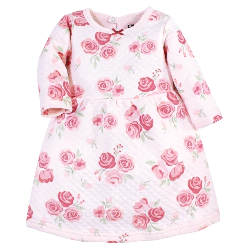 Hudson Baby Cotton Dresses, Pink Blush Rose Leopard
