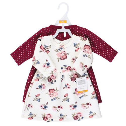 Hudson Baby Cotton Dresses, Dusty Rose Floral