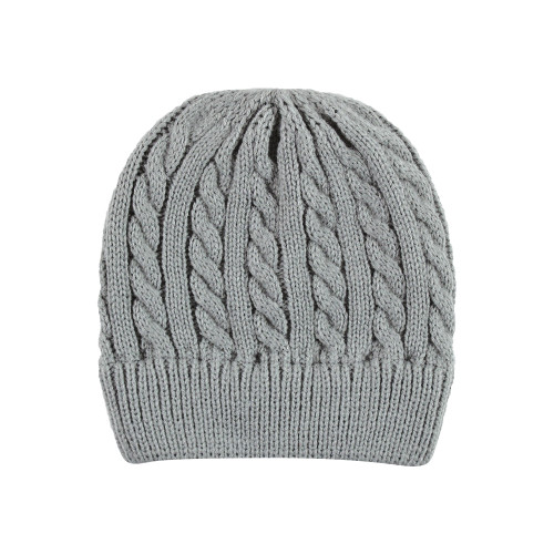 Hudson Baby Knit Caps and Cuffed Beanies, Lilac Cream