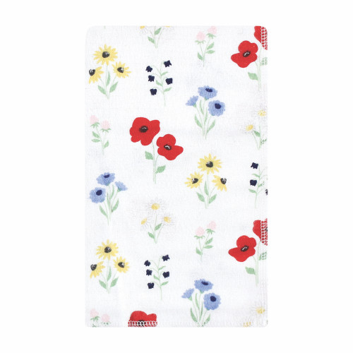 Hudson Baby Cotton Flannel Burp Cloths, Wildflower