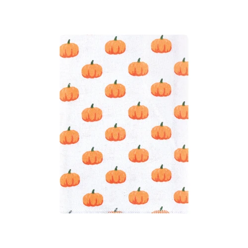 Hudson Baby Cotton Flannel Burp Cloths Bundle, Pumpkin Truck