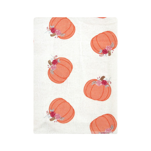Hudson Baby Cotton Flannel Burp Cloths Bundle, Cutest Pumpkin