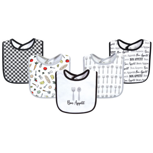 Hudson Baby Cotton Bibs, Bon Appetit