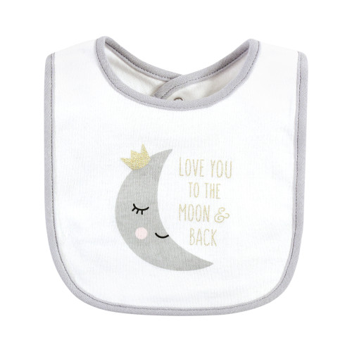 Hudson Baby Cotton Bibs, Dreamer