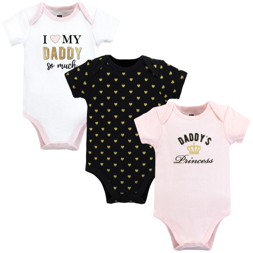 Hudson Baby Cotton Bodysuits, Daddys Princess