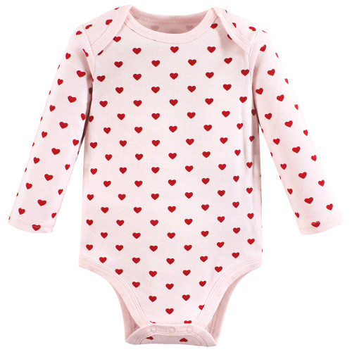 Hudson Baby Cotton Long-Sleeve Bodysuits, Valentine Sweetheart