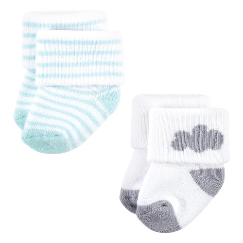 Hudson Baby Cotton Rich Newborn and Terry Socks, Sheep 8-Pack