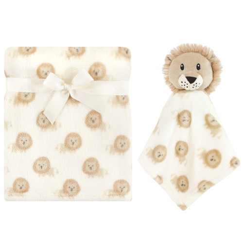 Hudson Baby Plush Blanket with Security Blanket, Lion