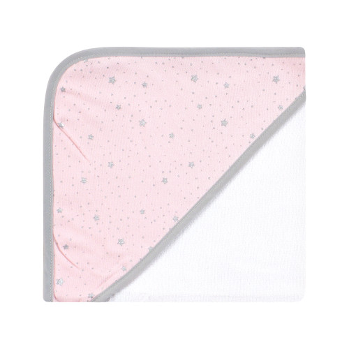 Hudson Baby Cotton Rich Hooded Towels, Pink Unicorn