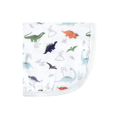 Hudson Baby Cotton Muslin Washcloths, Dino