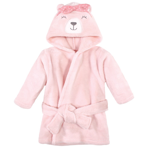 Hudson Baby Plush Bathrobe and Toy Set, Bear Girl