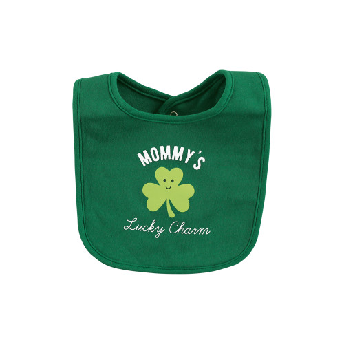 Hudson Baby Cotton Bib and Sock Set, Lucky Charm