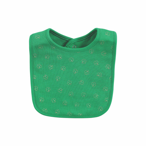 Hudson Baby Cotton Bib and Sock Set, Lucky Lady