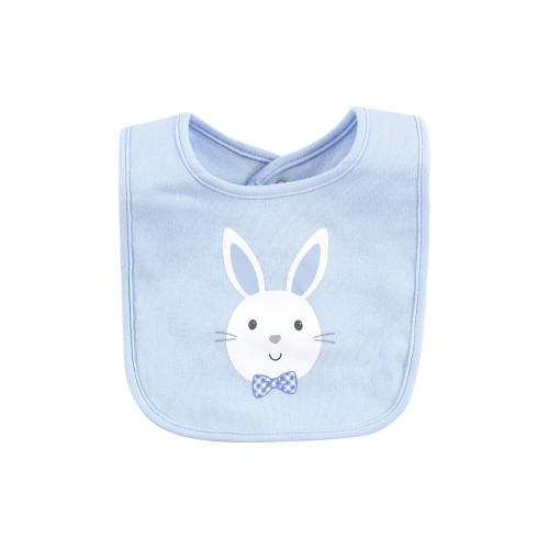 Hudson Baby Cotton Bib and Sock Set, Hoppy Easter