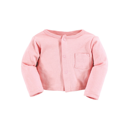 Hudson Baby Cotton Dress and Cardigan Set, Pink Tulips