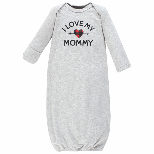 Hudson Baby Cotton Gowns, Buffalo Plaid Family