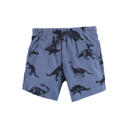 Hudson Baby Cotton Bodysuit, Shorts and Shoe Set, Dino Roar