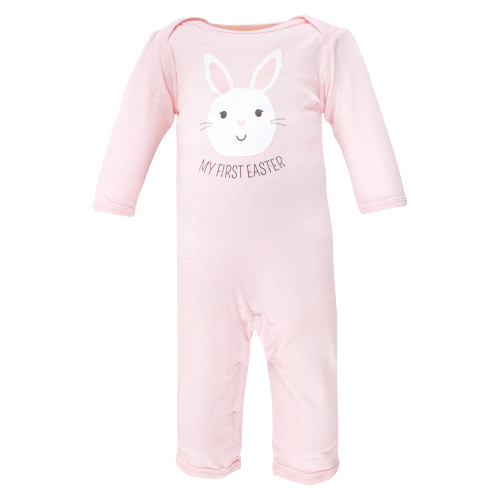 Hudson Baby Cotton Coveralls, Happy Easter