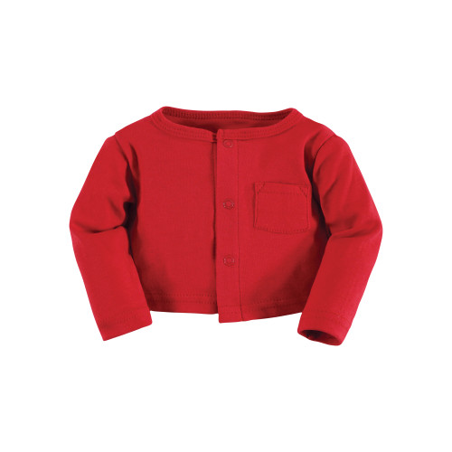 Hudson Baby Cotton Dress and Cardigan Set, Red Hearts
