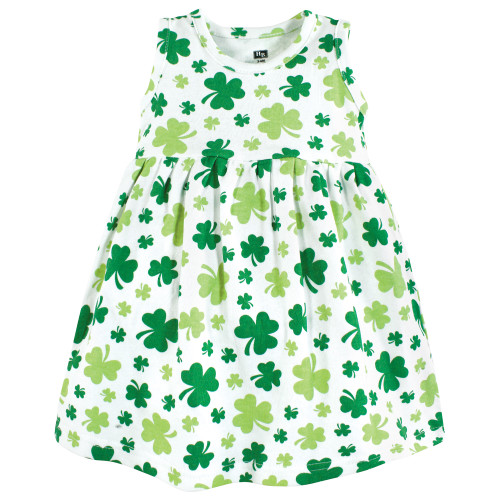 Hudson Baby Cotton Dress and Cardigan Set, Shamrocks