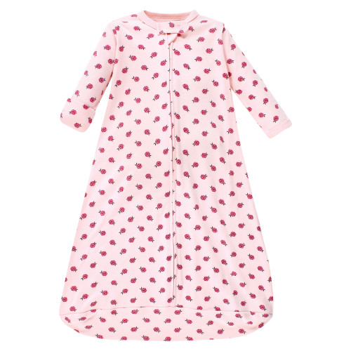 Hudson Baby Cotton Long-Sleeve Wearable Sleeping Bag, Sack, Blanket, Rose