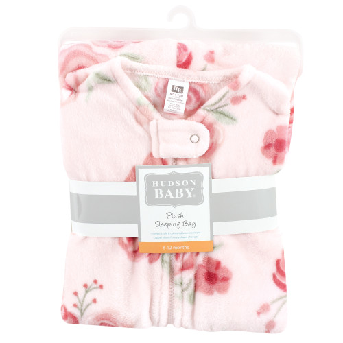 Hudson Baby Plush Sleeping Bag, Sack, Blanket, Blush Rose Sleeveless