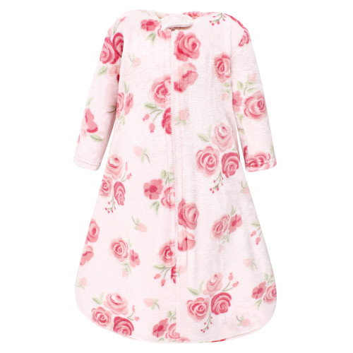 Hudson Baby Plush Sleeping Bag, Sack, Blanket, Blush Rose Long-Sleeve